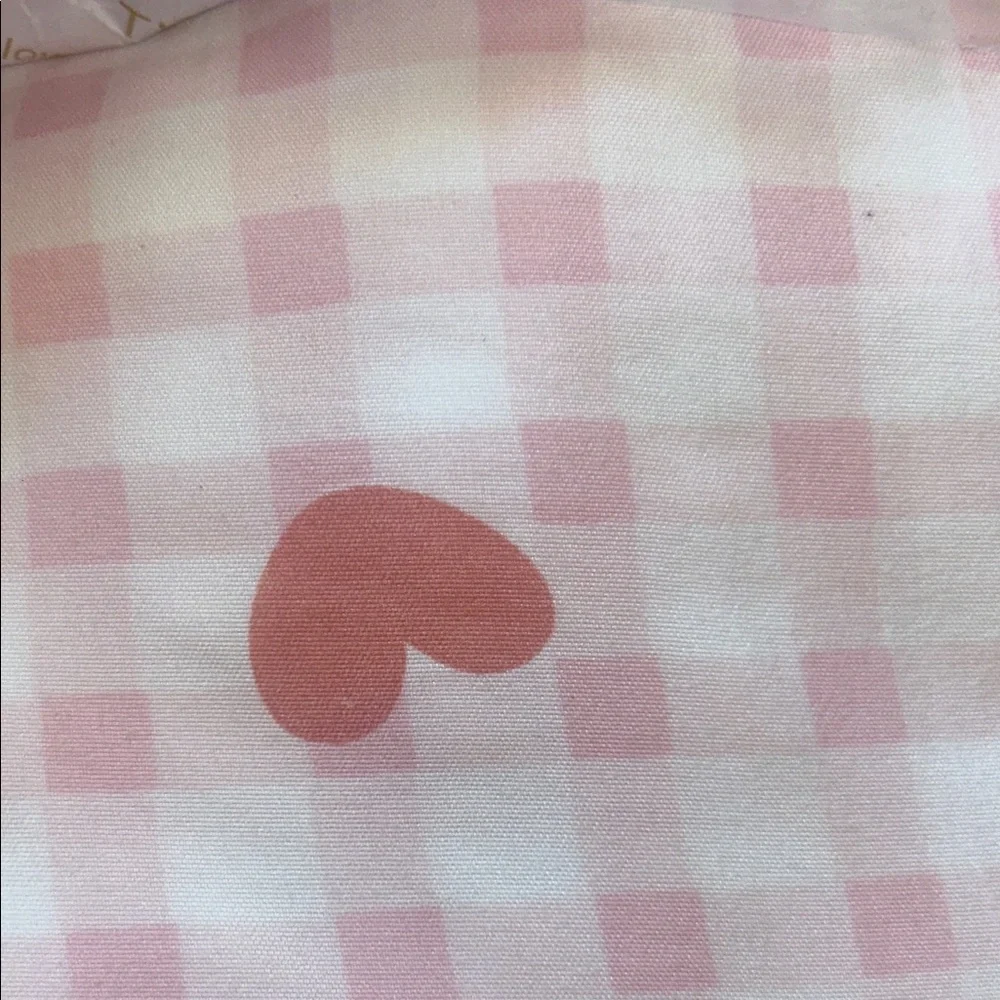 Twin Pink Heart Check Duvet Cover Set - Home Bedding